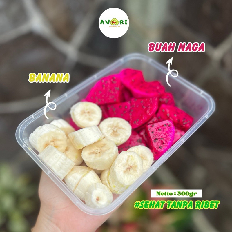 

AVOORI - BANAGA (banana + buah naga) | Buah potong