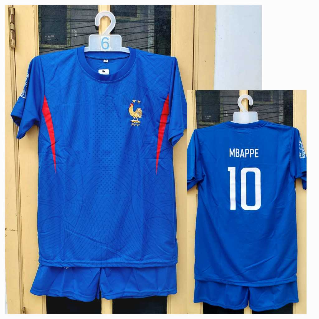 JERSEY MBAPPE/setelan baju bola prancis /setelan baju futsal/baju bola mbappe france
