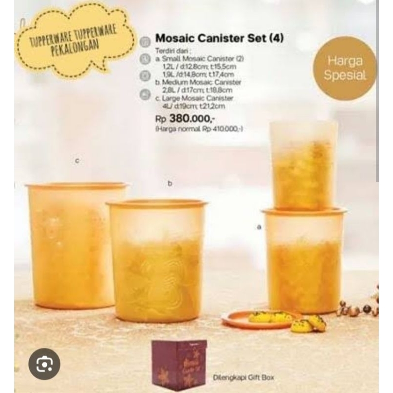 mosaic canister set by tupperware bisa gosand