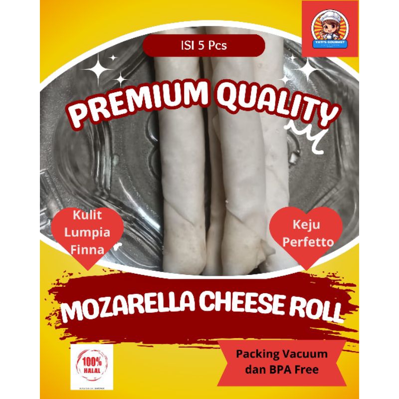 

Mozarella Cheese Roll / Keju Aroma Mozarella Premium Frozen Food 10 Pcs Crispy Camilan Beku