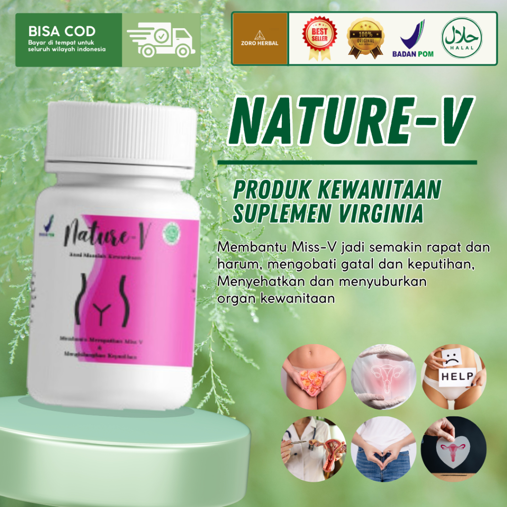 NATURE V Suplemen Virginia Rapet Siset - Perapat Miss V kembali perawan bpom obat keputihan bau dan 