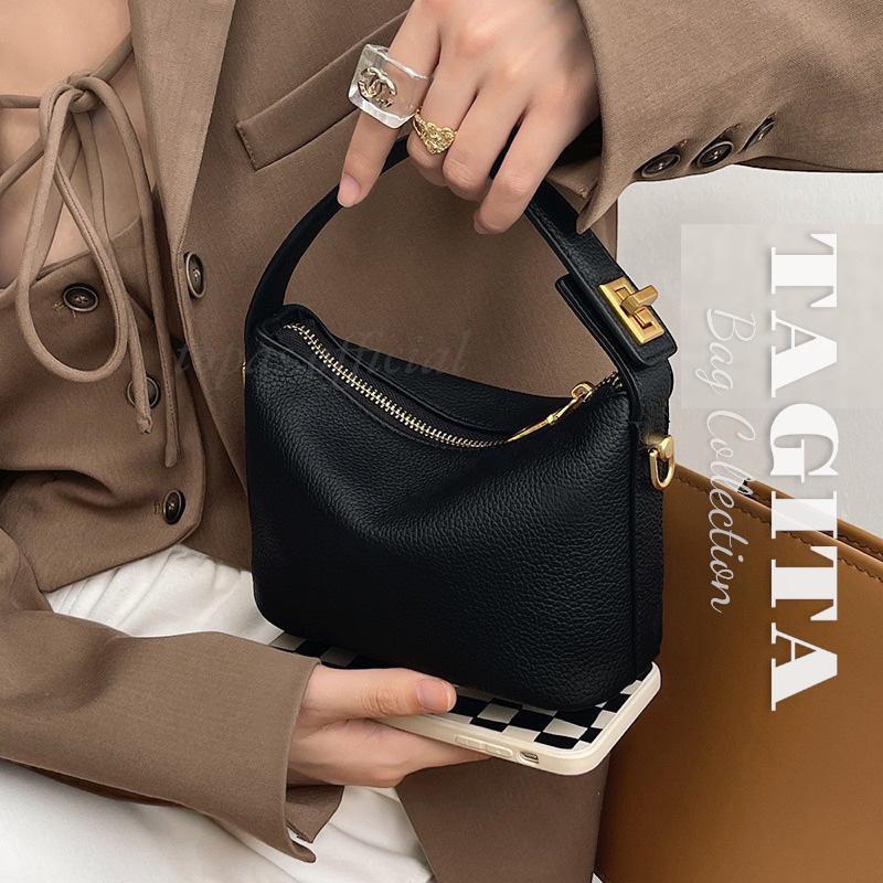 MSL Tas Tagita Slingbag Fashion Wanita / Tas Bahan Kulit Tebal Tekstur Kulit Jeruk Semi Import