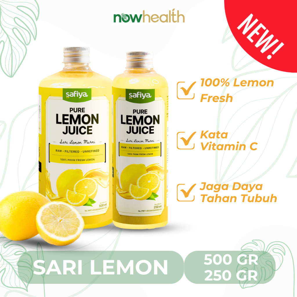 

Sari Lemon Safiya 500 ml Original | Fresh Pure Lemon Juice 100% Air Lemon Murni Organik Minuman Diet Detoks