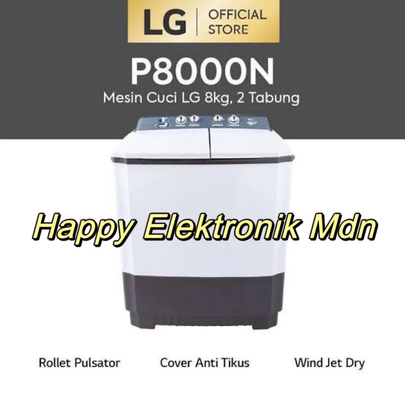 LG Mesin Cuci 2 Tabung P800NONP / LG P 800NOP LG / Mesin Cuci LG P800N LG / Mesin cuci LG 800NONP LG