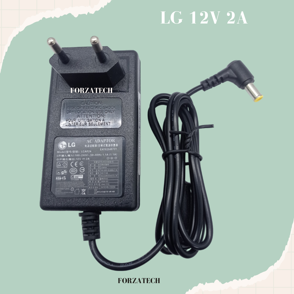 Adaptor LCD LED Monitor LG W1943S E1960 E1960ST 22MN42A (12V 2A 6.5*4.4mm) New