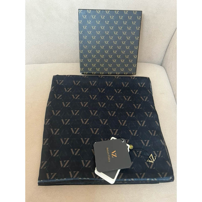 VZ Vivi Zubedi Monogram Scarf- Black