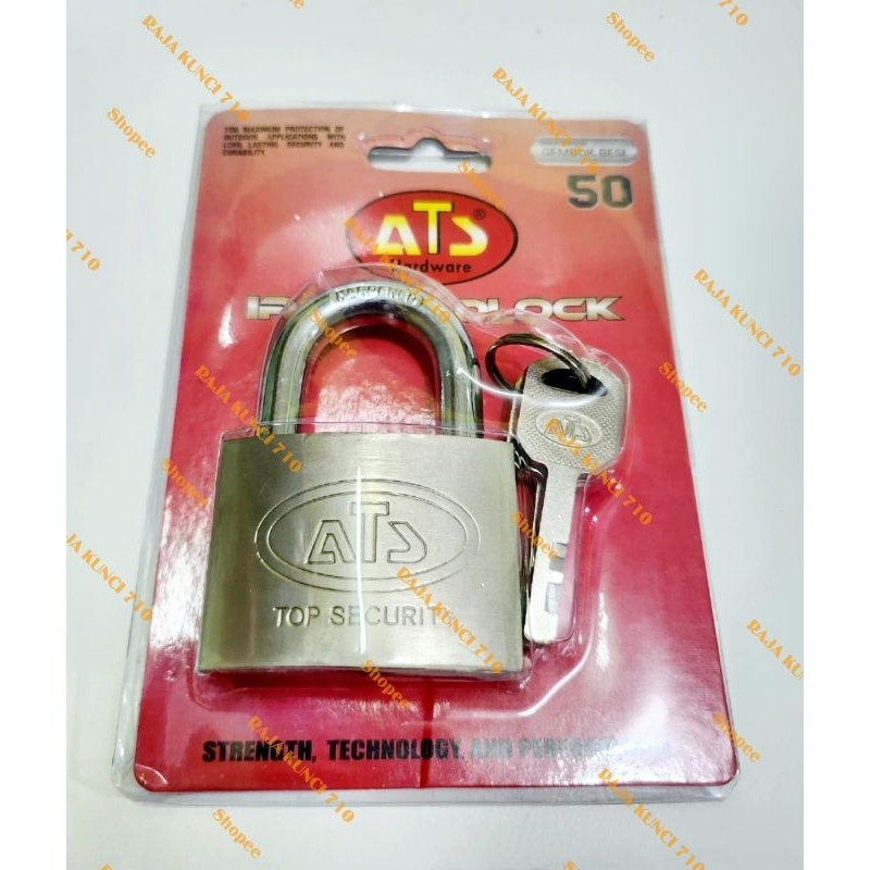 Gembok Nekel ATS 50mm Pdk - Pjg / Gembok Nekel ATS / Gembok Pagar ATS - 50mm Panjang