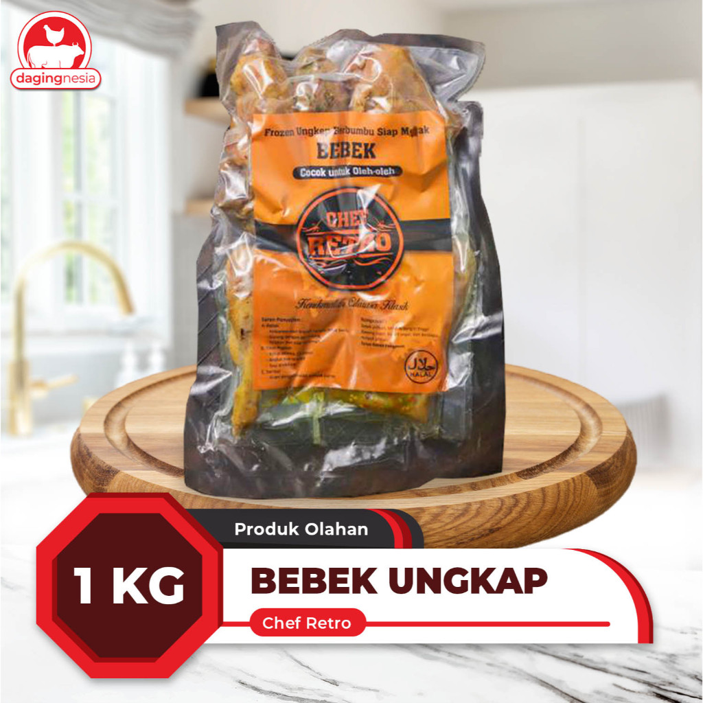 

Bebek Ungkep Kualitas Premium. Lengkap Dengan Daun Pepaya dan Sambal