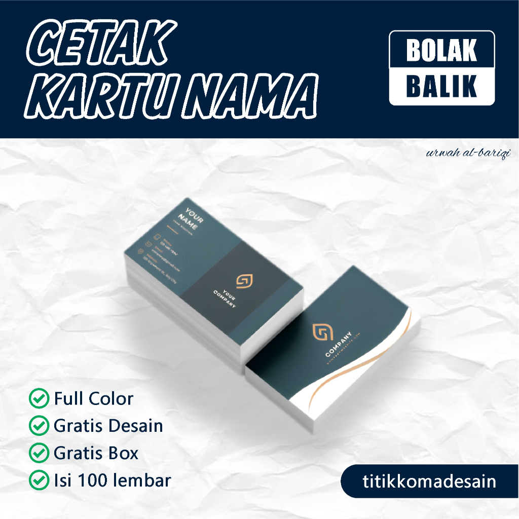 

Cetak Kartu Nama Bolak Balik Premium