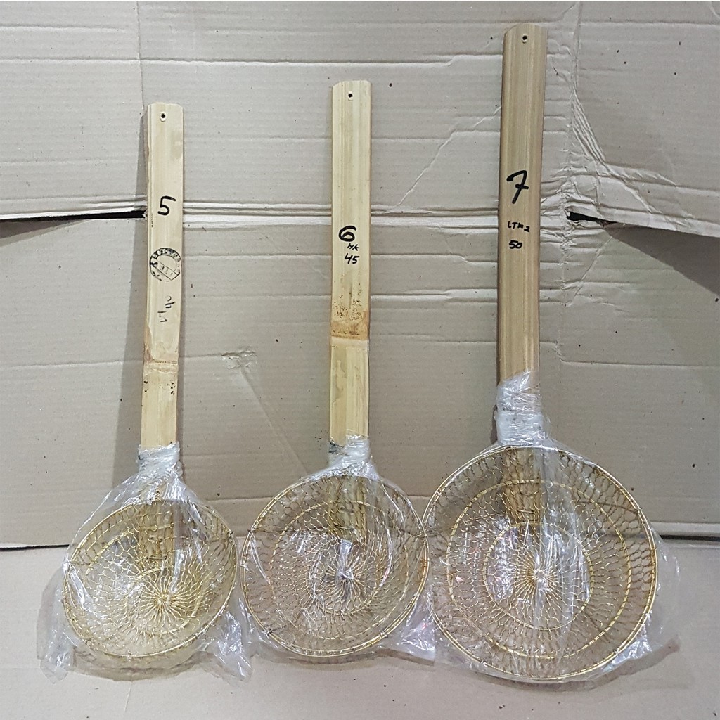 Saringan Mie Ayam Bahan Kuningan - Saringan Mie Ayam Anti Karat - Saringan Mie Ayam - Serokan Mie