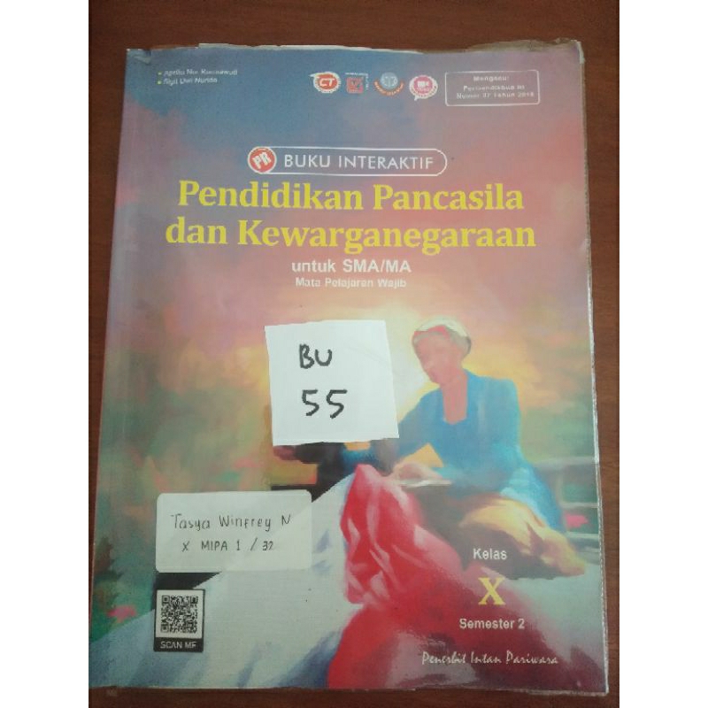 

PENDIDIKAN PANCASILA DAN KEWARGANEGARAAN UNTUK SMA/MA KELAS X SEMESTER 2(BU55)