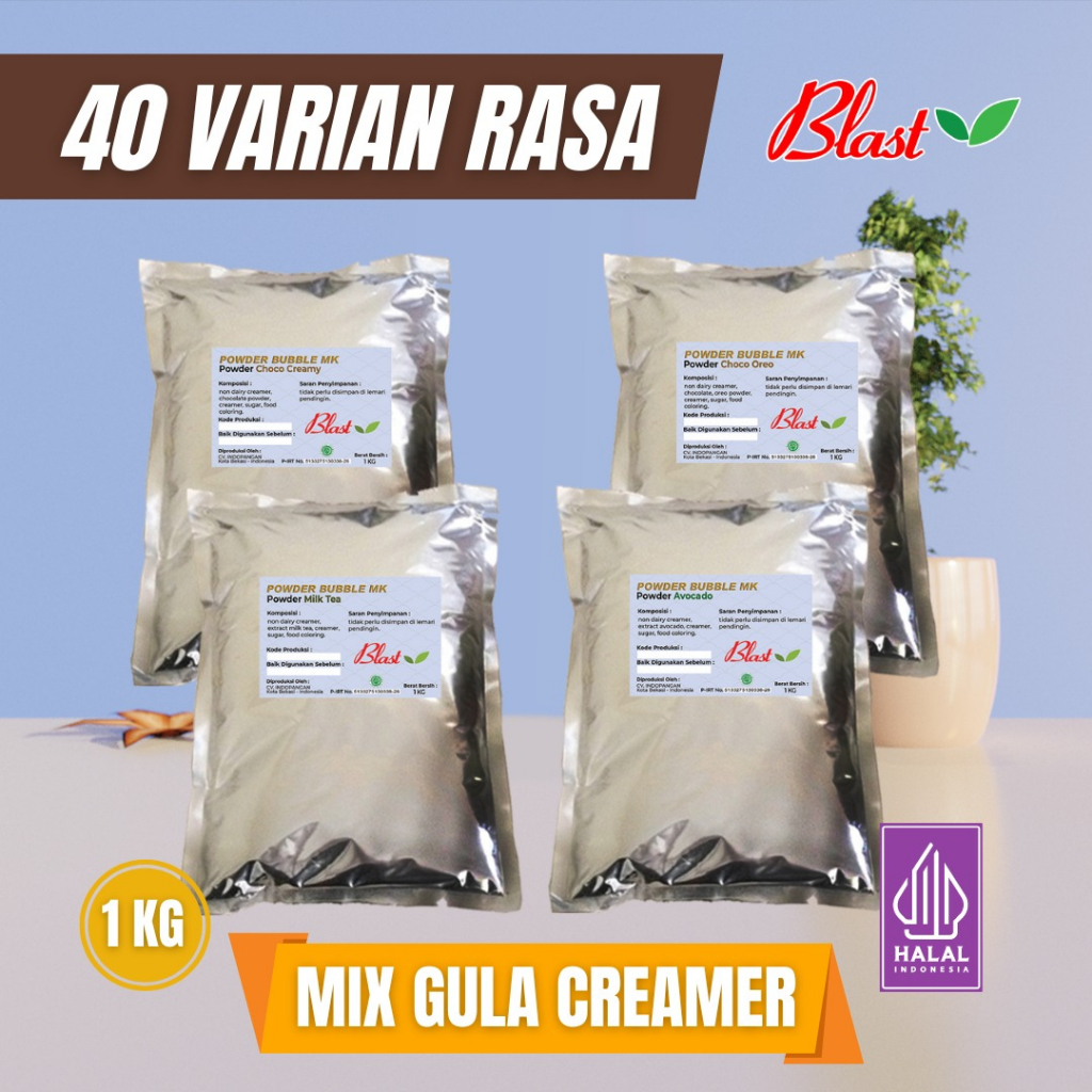 

Powder Rasa Buah 1 Kg (Mix creamer gula) Kemasan Foil