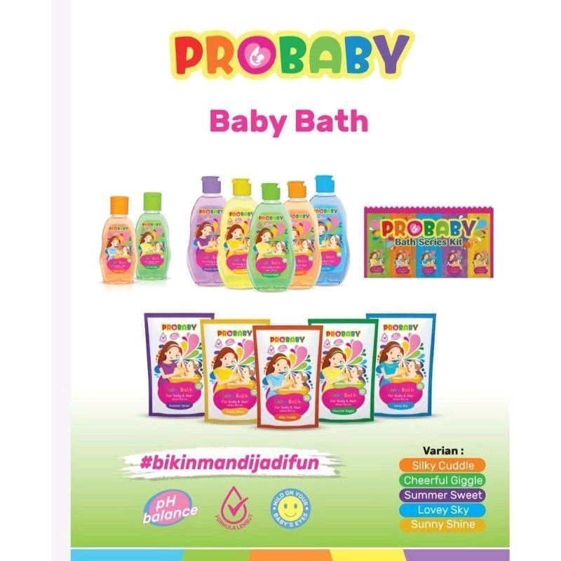 Probaby Bath baby 2in1, Shampo 200ml Refill 230ml Sabun Mandi Shampo Bayi
