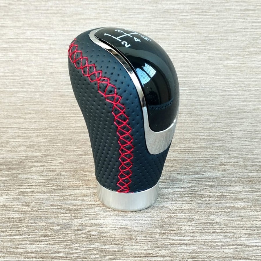 Universal Shift Knob Tuas Transmisi Kulit Manual 5 Speed - HITAM POLOS