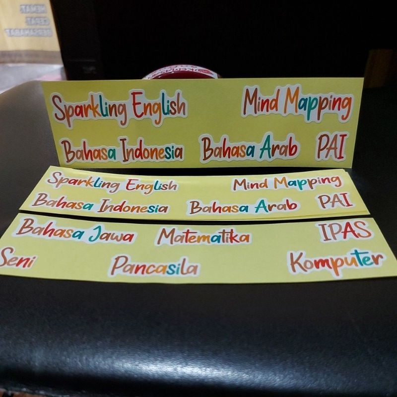 

Sticker Nama Mata Pelajaran Label Buku Nama Pelajaran Sekolah