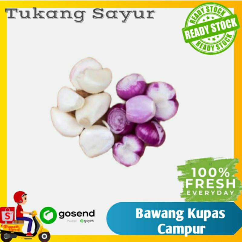 

Bawang Kupas Campur - Tukang sayur Palembang