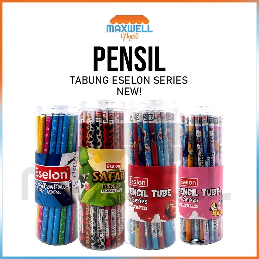 

KODE F8M7 MaxMart 1 Tabung isi 5 Pensil Fancy 5buah Pensil 2B Eselon