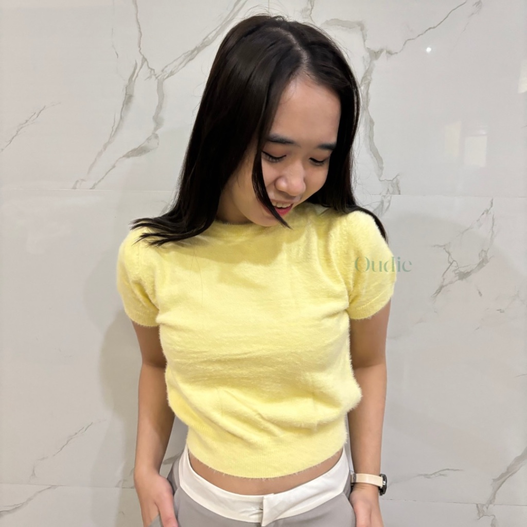 (free gift) AERI TOP BRIGHT COLOR - avail in Baby Blue, Milo, Yellow, Pink, Cherry Red - LIMITED STO