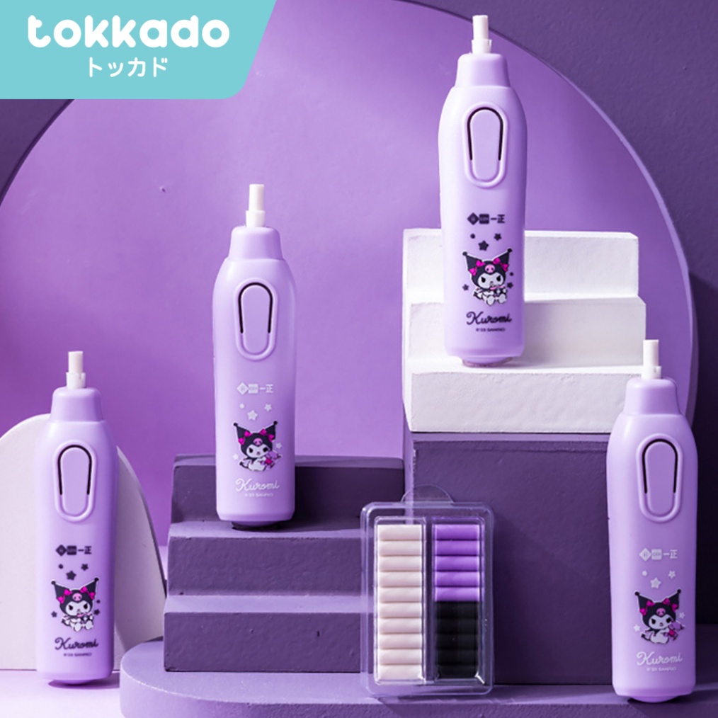 

KODE V4D9 TOKKADO Kuromi Penghapus Elektrik Eraser Karakter Sanrio Original Lucu