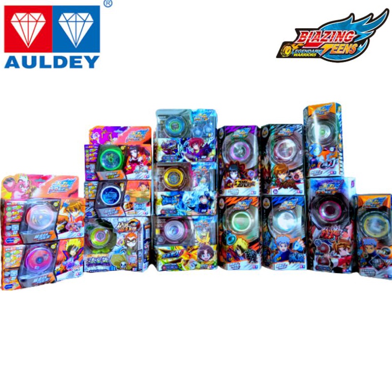 TERMURAH Mainan Yoyo Auldey Blazing Teen Fierce Beacon Flame Soul Frozen Blaze Iron Long Feather Bla