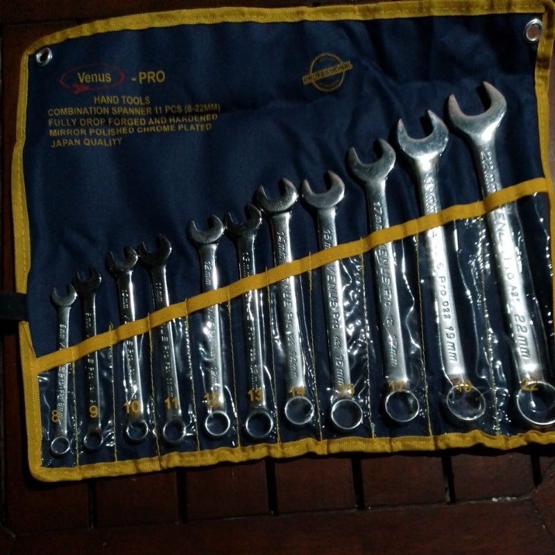 kunci ring pas set 11 pcs VENUS PRO 8 mm _ 22 mm
