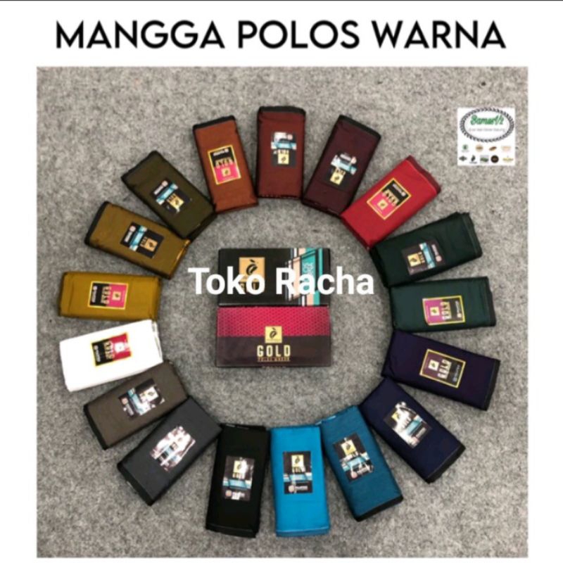 sarung mangga gold polos warna