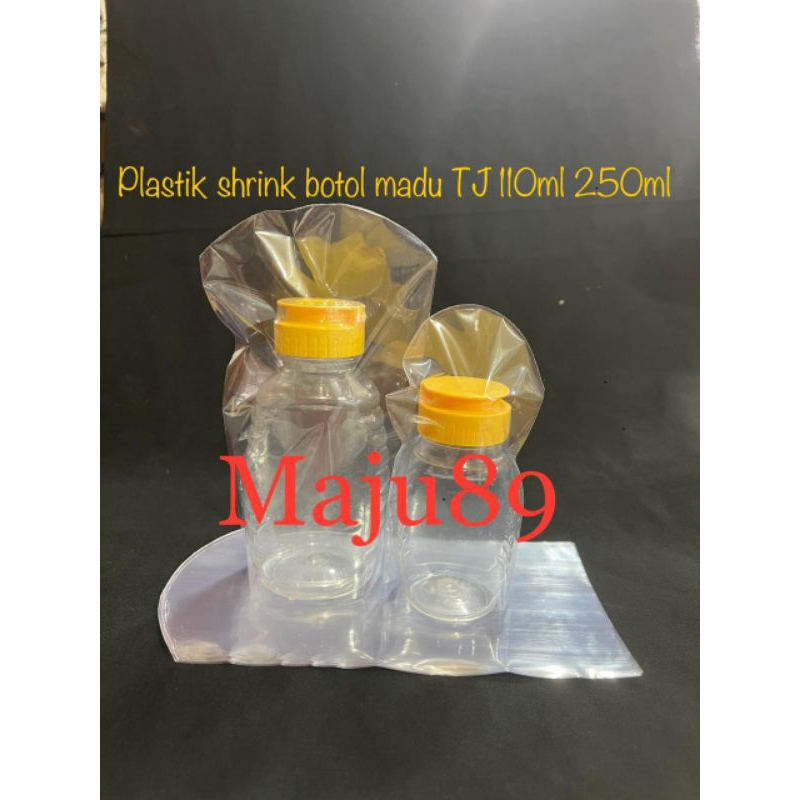 Plastik shrink plastik segel botol madu TJ 250ml 110ml seal atas oval 1pack isi 50 pcs Plastik shrin