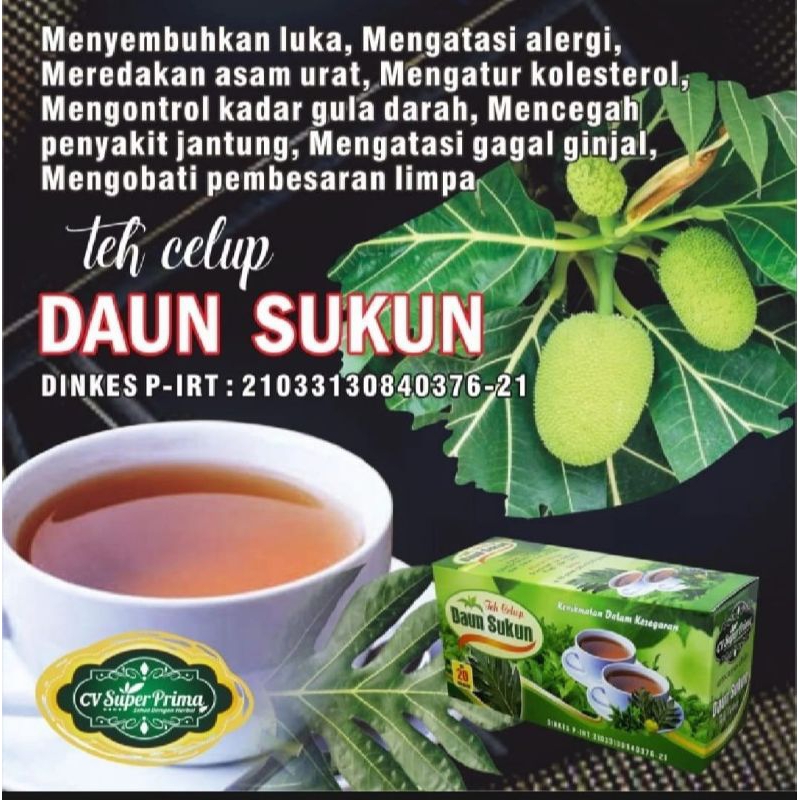

TEH DAUN SUKUN. TEH CELUP HERBAL