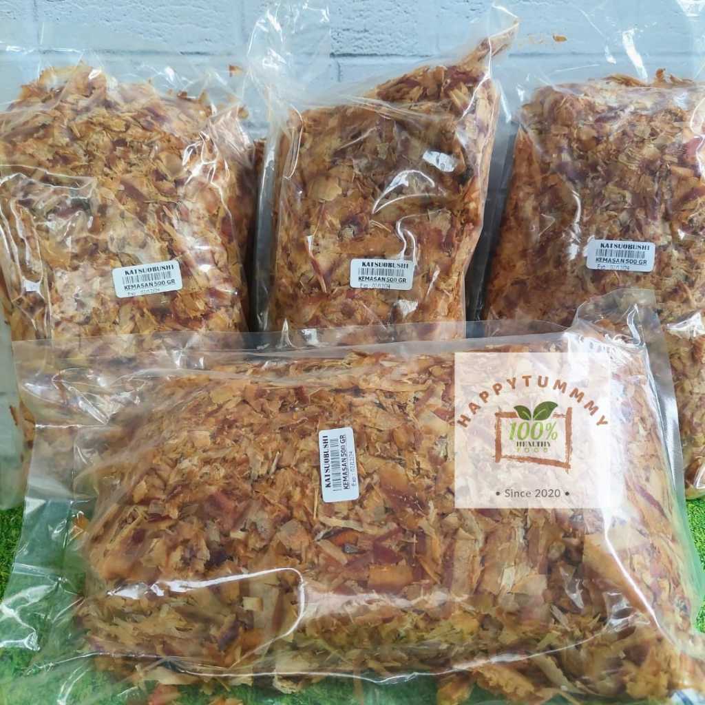 

RB22 HPT - KATSUOBUSHI 1 KG HALAL Shaved Bonito Flakes/Katsuo Bushi Serutan Ikan Cakalang Asap Serut