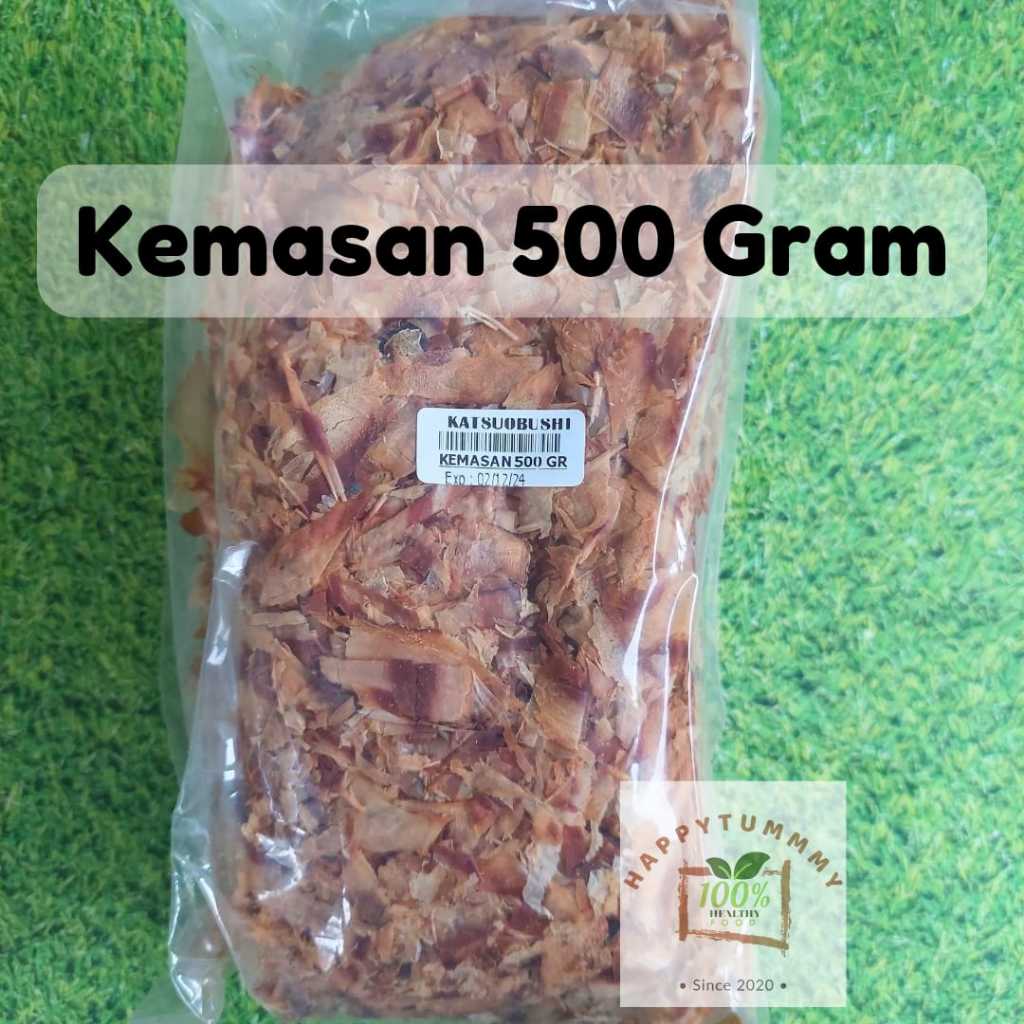 

RK60 HPT - KATSUOBUSHI 500 GRAM HALAL Shaved Bonito Flakes/Katsuo Bushi Serutan Ikan Cakalang Asap
