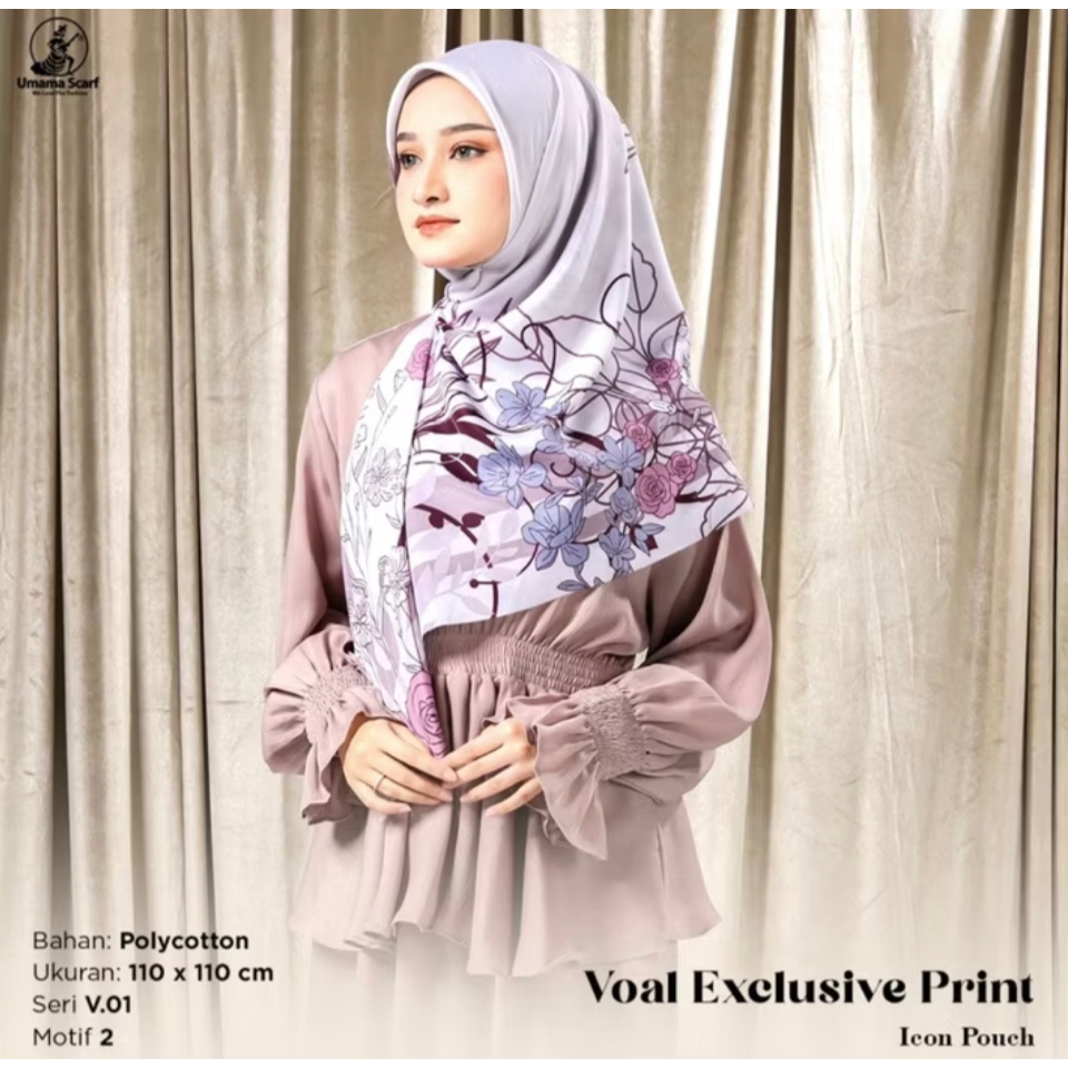 Kerudung Umama Voal Exclusive Print