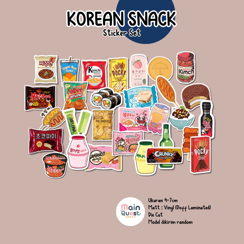 

Sticker Korean Snack | Sticker Aesthetic / Sticker Tumblr / Sticker Laptop / Sticker Anti Air / Sticker Vinyl / Sticker Die Cut / Sticker Kpop / Sticker Cute