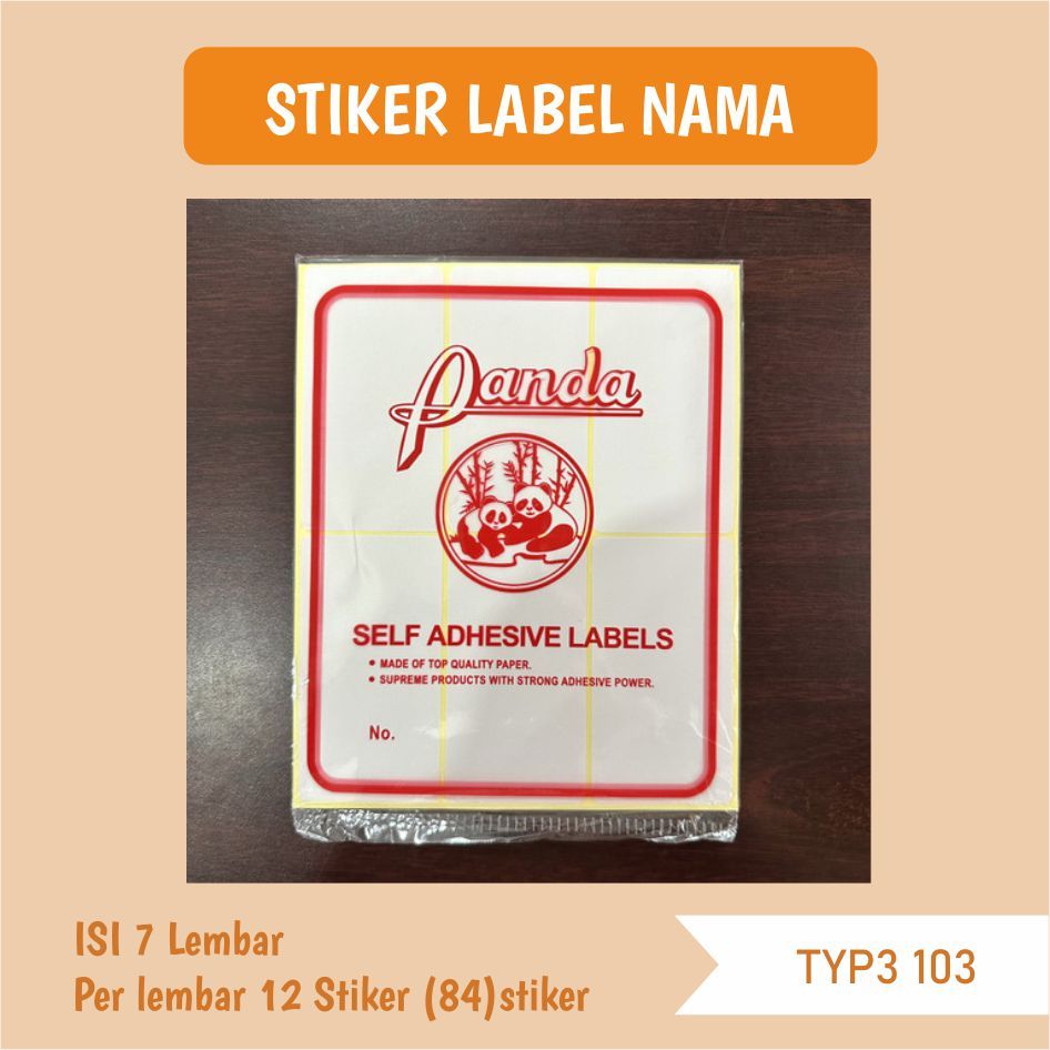 

LABEL NAMA NO 103