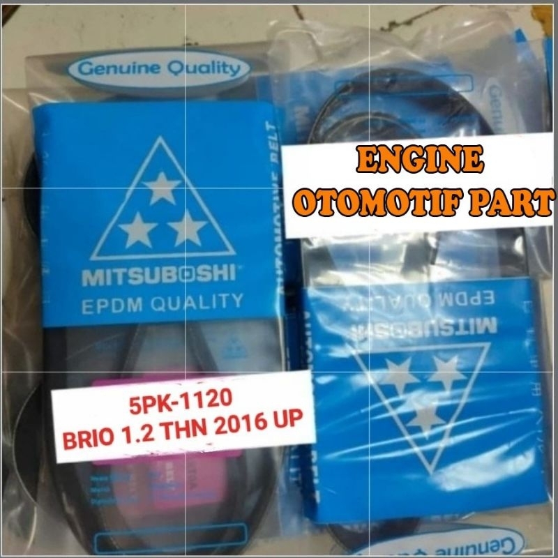 FAN VAN V BELT TALI KIPAS 5PK1120 BRIO 1.2CC 2016 UP 5PK-1120