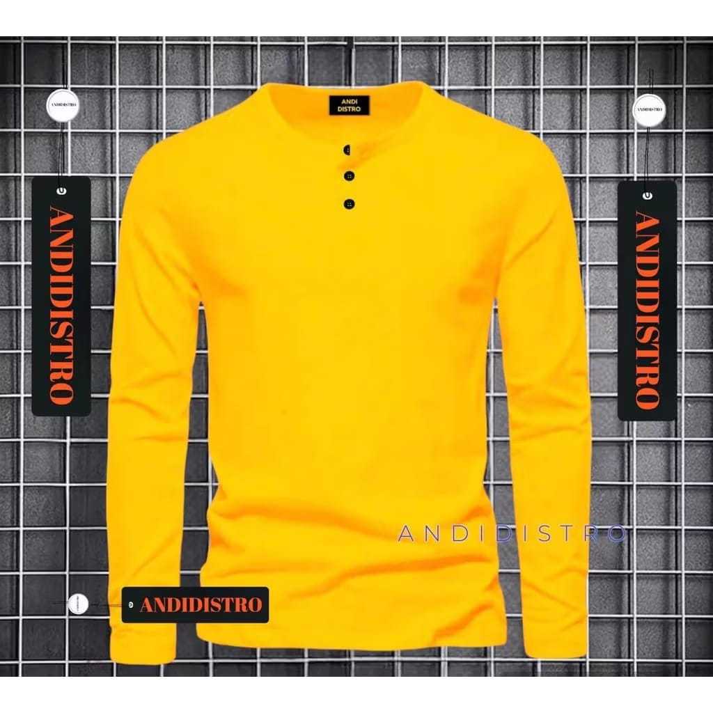 KAOS KANCING LENGAN PANJANG PRIA TERLARIS/KAOS KANCING 3 LENGAN PANJANG