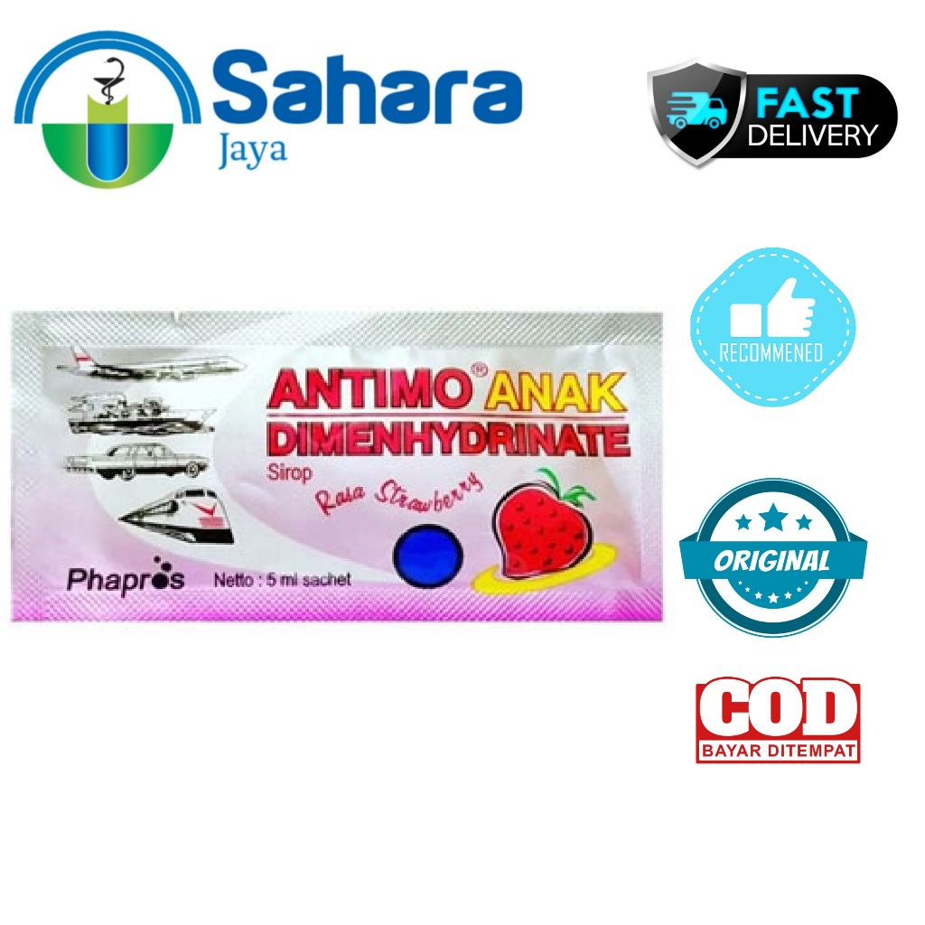[SJ] Antimo Anak Rasa Strawberry Sachet - Obat anak mual perjalanan