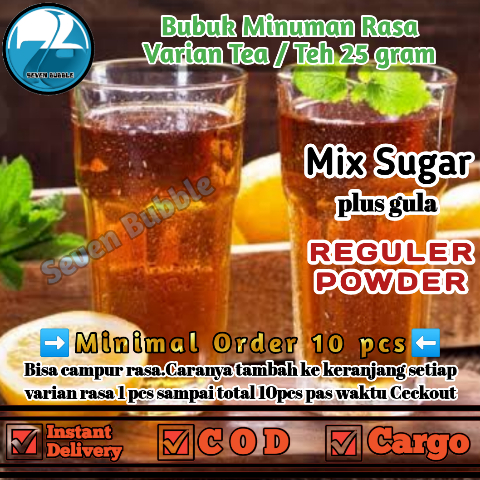 

Bubuk Minuman Rasa Teh 25gr Serbuk Minuman Rasa Teh 25 gram