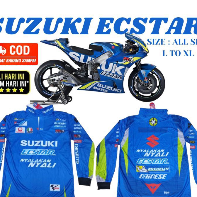 Spesial BAJU BALAP TIM SUZUKI  JERSEY BALAP SUZUKI ECSTAR
