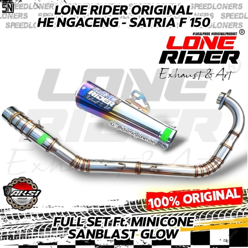 Knalpot Lone Rider Original Satria Fu HE Ngaceng Silincer Minicone Full System