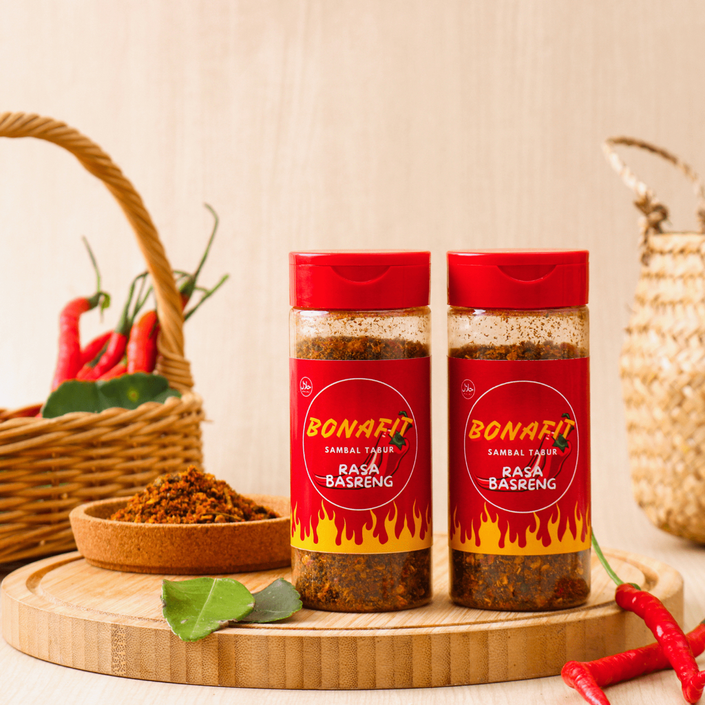 

BONAFIT Sambal Tabur Rasa Basreng Daun Jeruk 50g (Teman Makan Nasi)