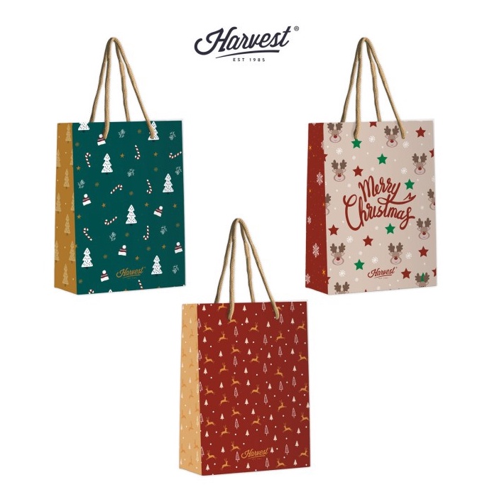

EKSTRA PROMO Paper Bag Natal Christmas Harvest Rejoice Xmas L Paket isi 3