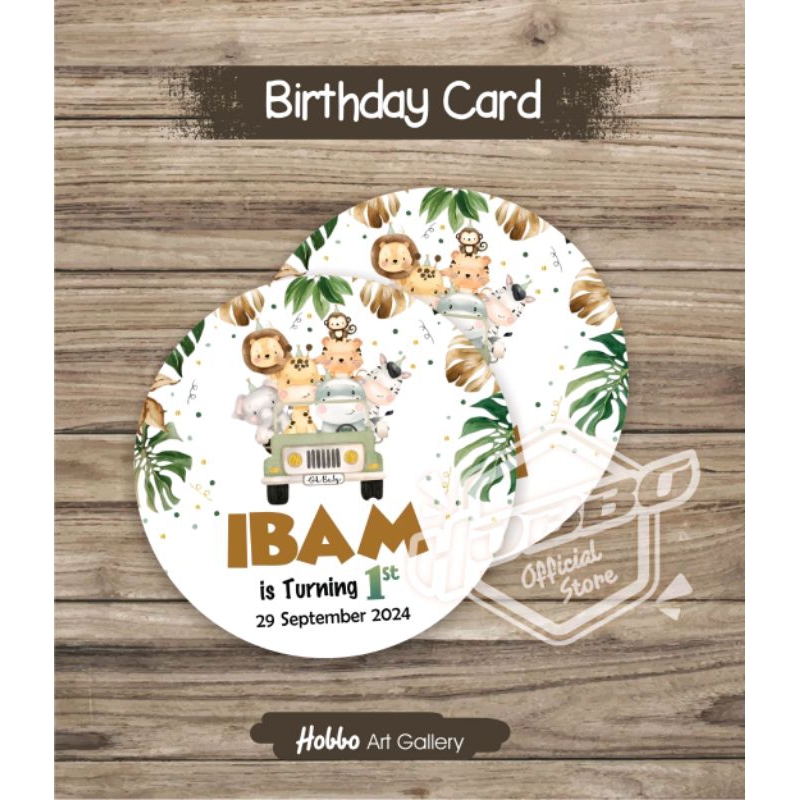 6 cm - Stiker Ulang Tahun Anak - Snack Ultah - Sticker Nasi bento, Mika, Tumpeng - Custom Karakter &