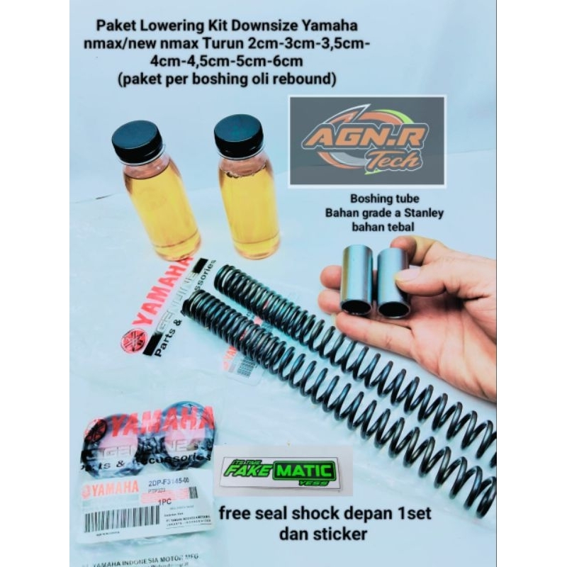 Lowering Kit Downsize Yamaha nmax/new nmax @Turun shock 2cm-2,5 cm-3cm-3,5cm 4cm-4,5cm-5cm-6cm(paket