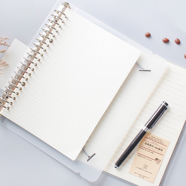 

EKSKLUSIF Zumoo Loose leaf B5 Refill Binder 6 LEMBAR Bookpaper 8 gsm GRID DOT RULED BLANK 26 Holes