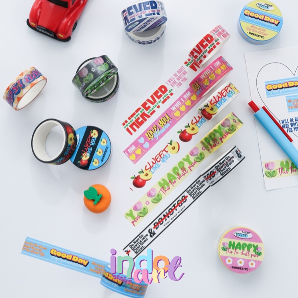 

(IAS) WS14 - Washi Tape Masking Tape Isolasi Kertas Satuan 1,5cm x 3 meter