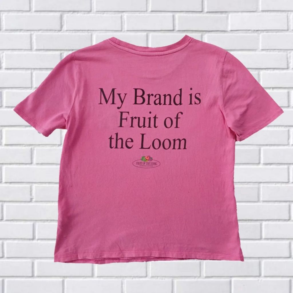 KAOS FRUIT OF THE LOOM x ZARA ORIGINAL, SIZE S (SECOND BRANDED) PINK, TS0305