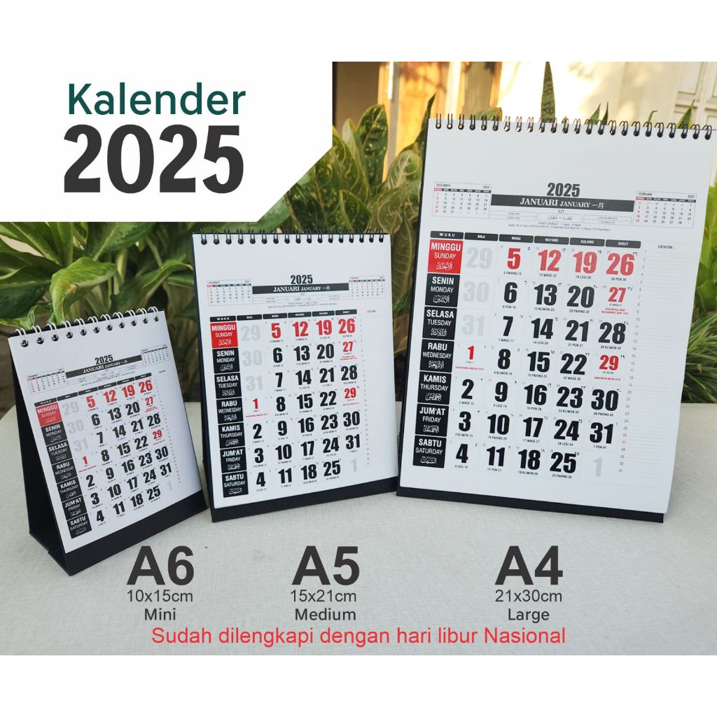 

Kalender Meja 2025, MAS-37, Kalender Meja Catatan