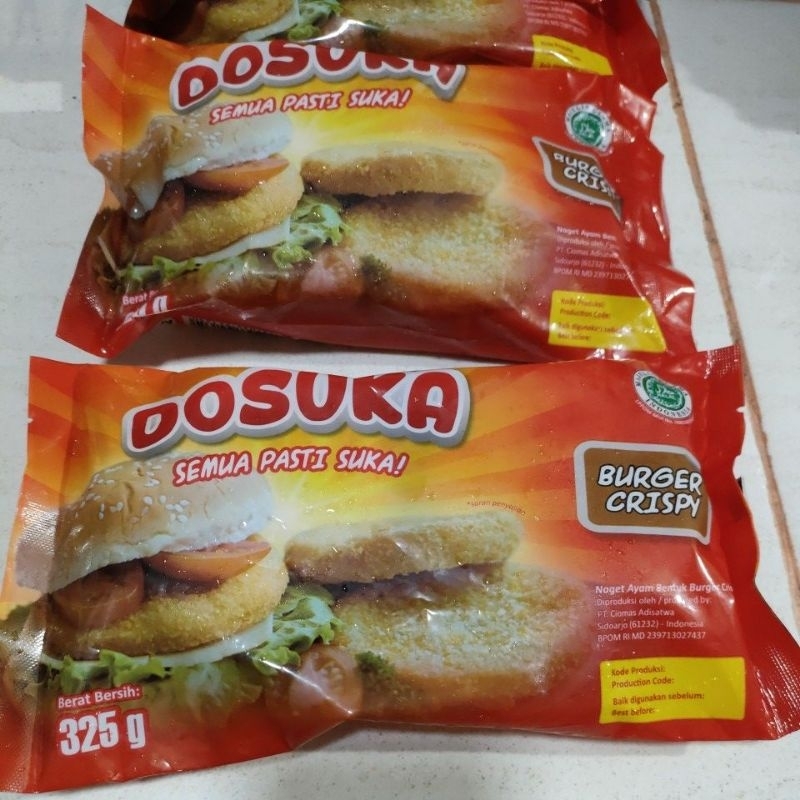 

DOSUKA /;dosuka burger crispy 325g isi 6 pcs