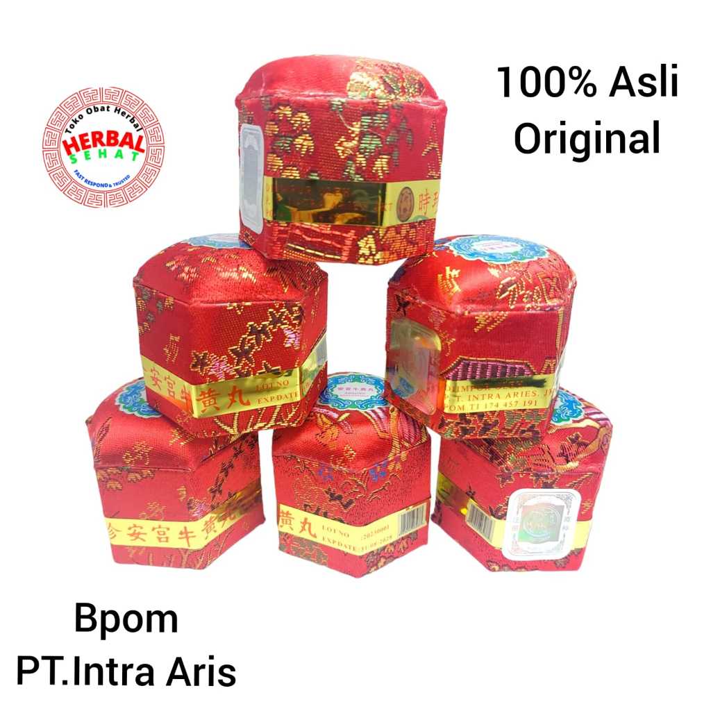 

Angong Ankong Ankiung Ankung An Gong Niuhuang Wan Asli 100% PT.Intra Aries Obat Herbal Stroke