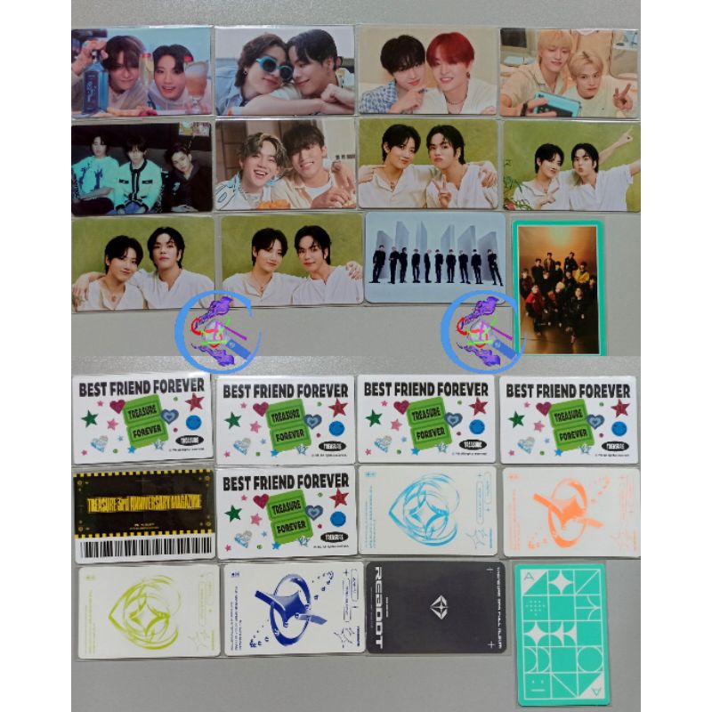 PHOTOCARD TREASURE OFFICIAL UNIT GROUP BFF 3rd ANNIVERSARY MAGAZINE REBOOT OT10 OT12